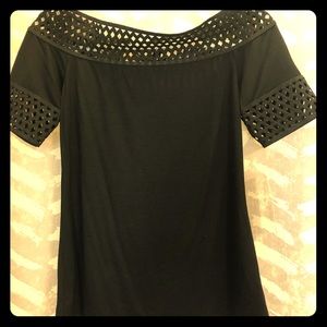Black off shoulder Knit top